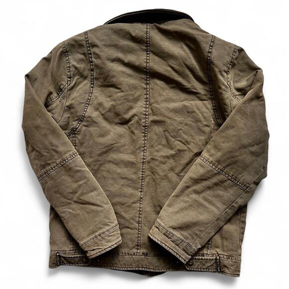 Levi’s Utility Field Jacket Men’s Medium Olive Green Quilted Lining Workwear Zip - Picture 2 of 7